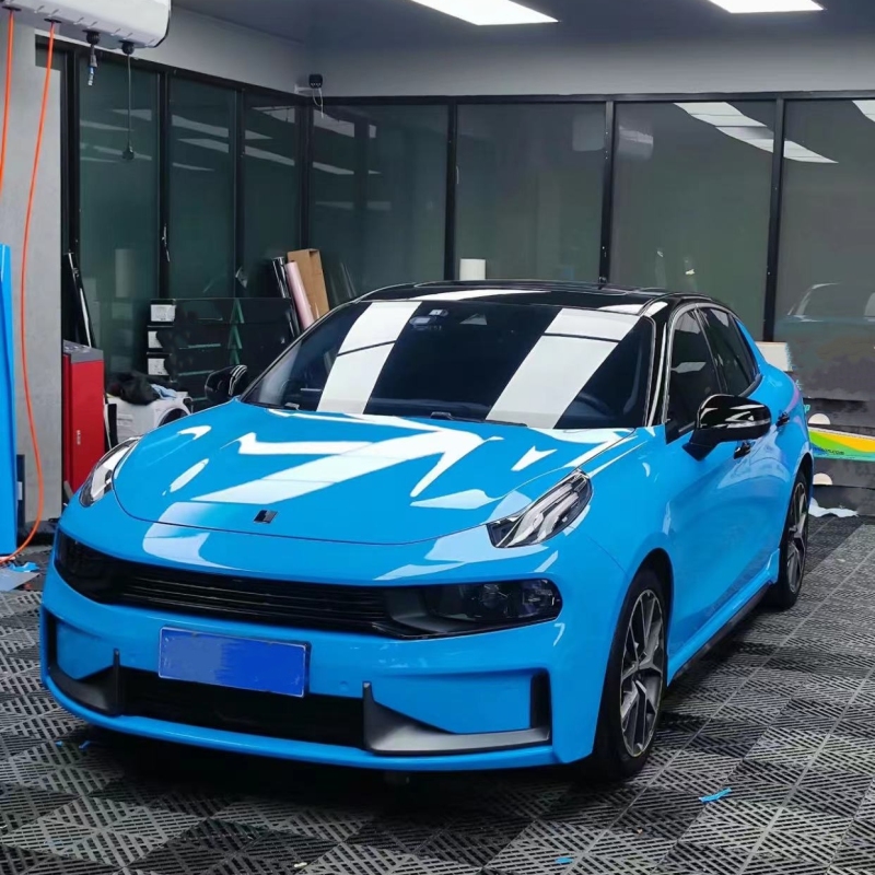 Ravoony Basic Glossy Crystal Blue Sky Car Vinyl Wrap