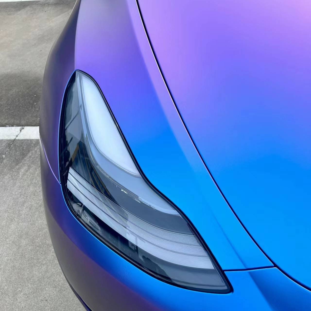 Ravoony Plus Matte Auroral Blue Purple Car Wrap