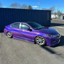 Glossy Laser Dark Purple Car Wrap
