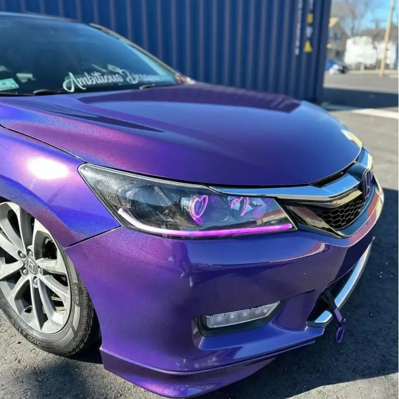 Glossy Laser Dark Purple Car Wrap