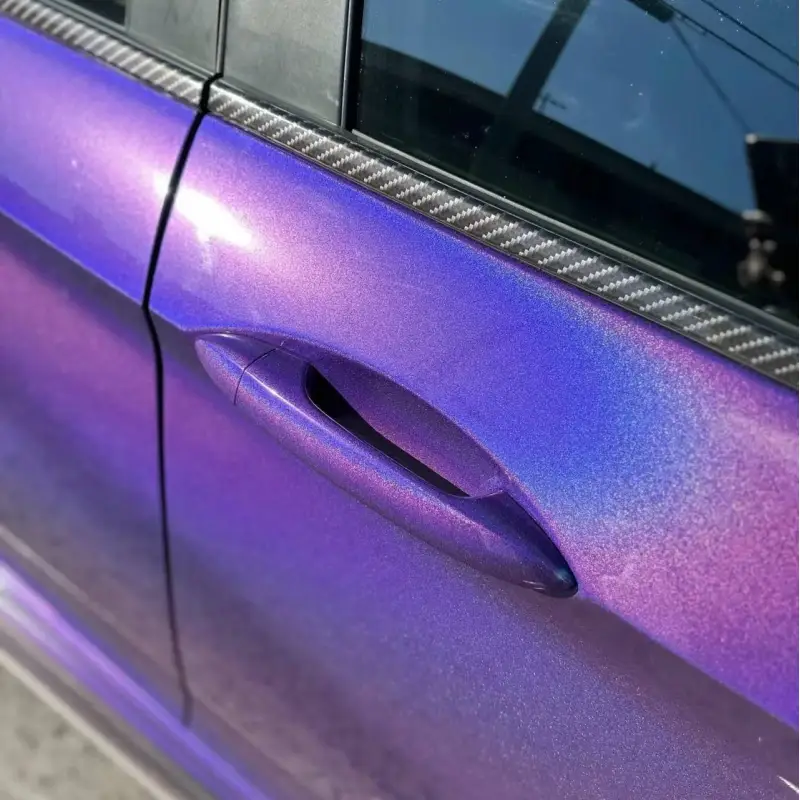 Glossy Laser Dark Purple Car Wrap