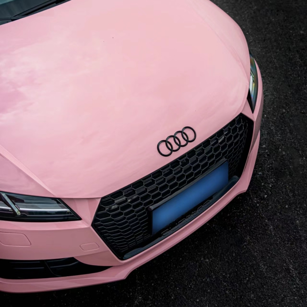 Ravoony Basic Gloss Crystal Peach Pink Car Vinyl Wrap