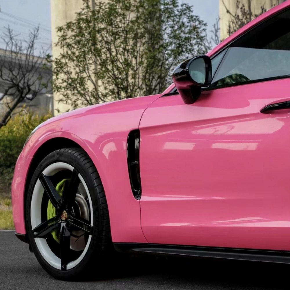 Pink Wrapped Rav pink vinyl car wrap, Best Ravoony Glossy Princess Pink Vinyl Car Wrap ...