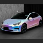 Ravoony Plus Matte Holographic Rainbow Neo Chrome Car Vinyl Wrap