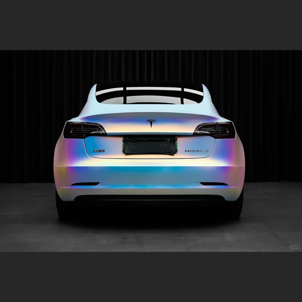 Ravoony Plus Matte Holographic Rainbow Neo Chrome Car Vinyl Wrap
