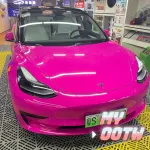Ravoony Basic Glossy Crystal Rose Red Vinyl Car Wrap