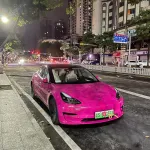 Ravoony Basic Glossy Crystal Rose Red Vinyl Car Wrap