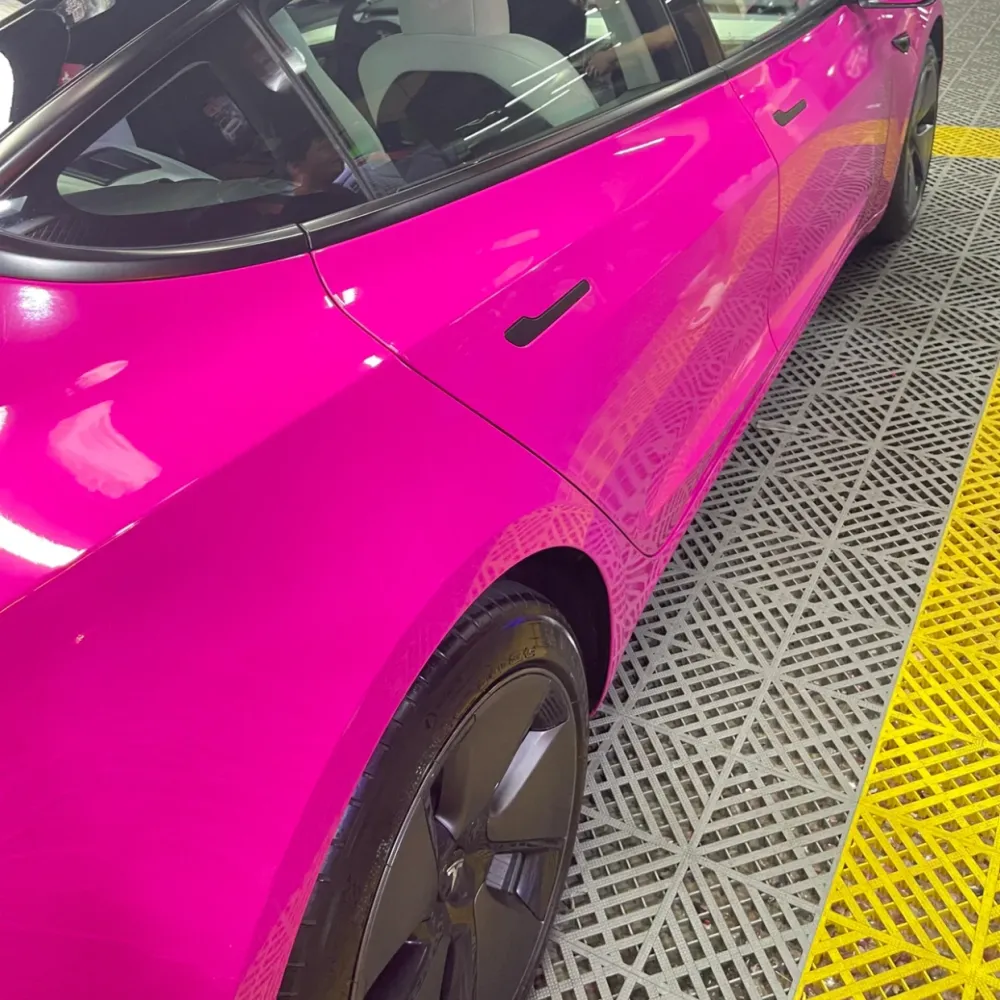 Red Vinyl Wrap， Best Ravoony Glossy Crystal Rose Red Vinyl Car Wrap