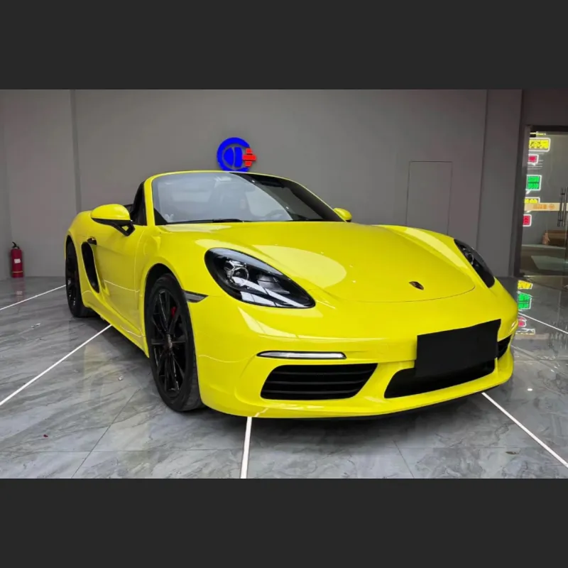 Ravoony Basic Glossy Crystal Lemon Yellow Vinyl Wrap