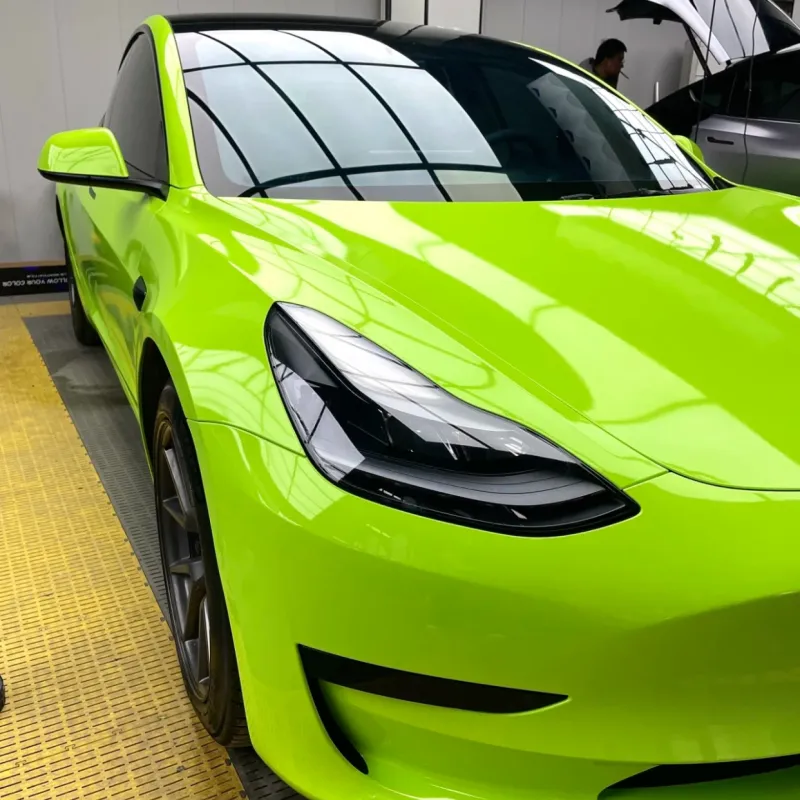 Ravoony Basic Fluorescent Green Car Wrap