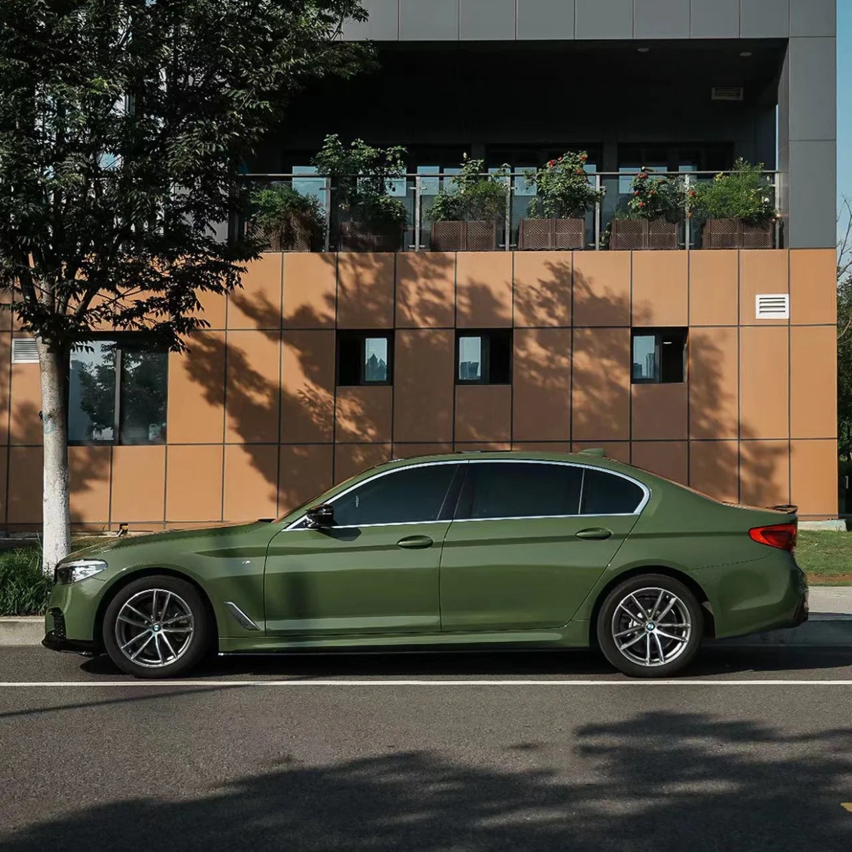 Ravoony Basic PET Glossy Olive Light Green Car Wrap