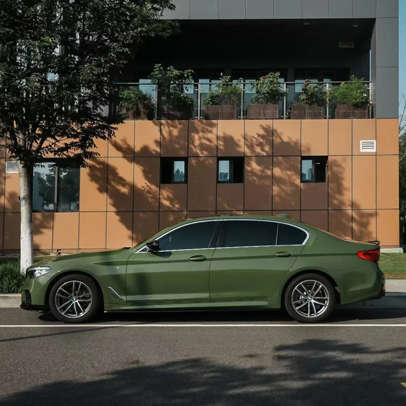 Ravoony Basic Glossy Olive Light Green Car Wrap