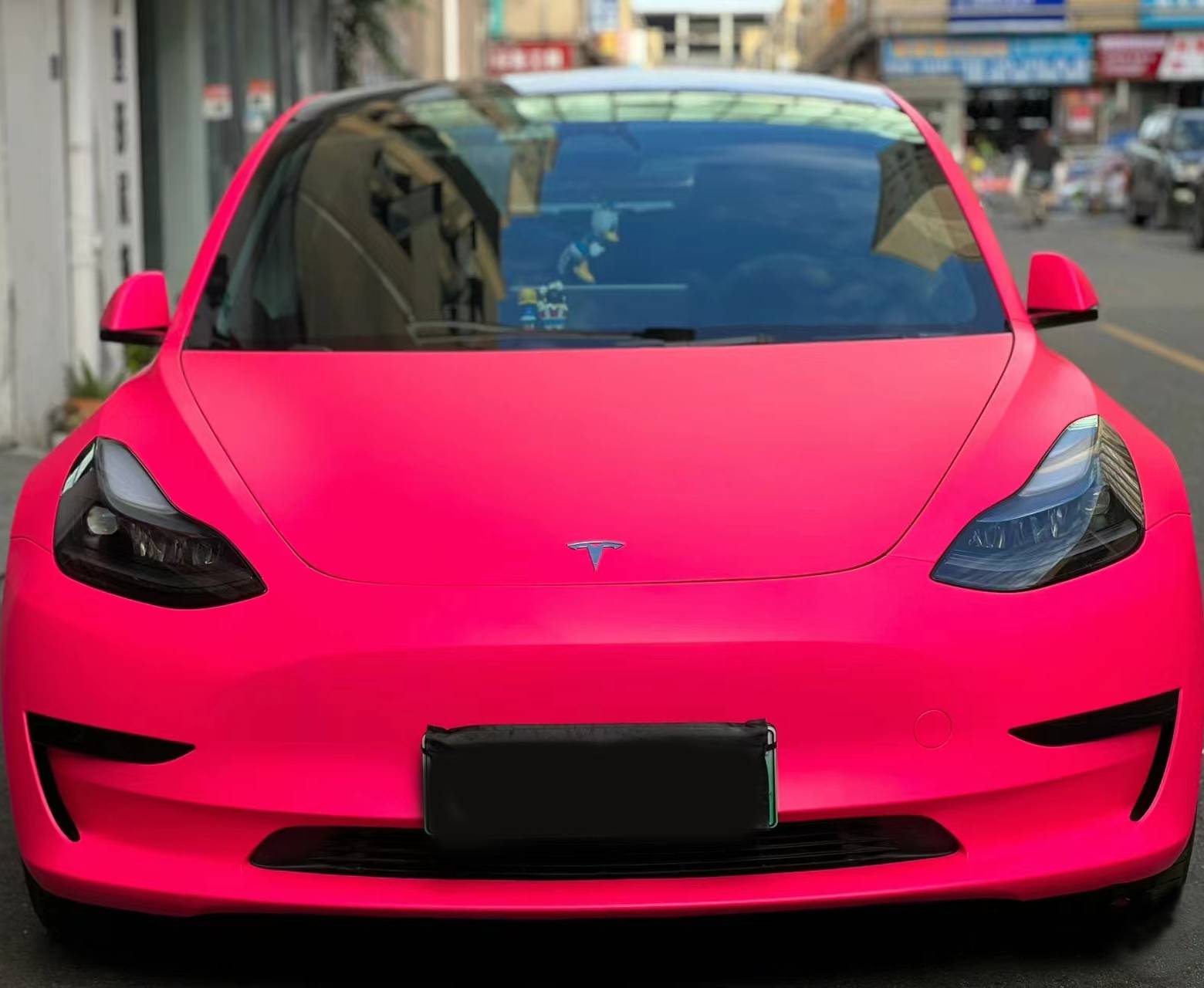 Ravoony Plus Ultimate Flat Fluorescent Pink Car Vinyl Wrap