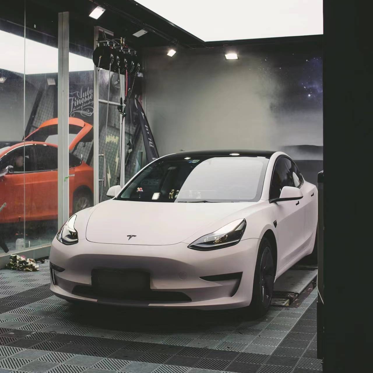 Ravoony Plus Flat Matte Light Pink Car Wrap