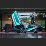 Ravoony Plus PET Glossy Metallic Green Galaxy Car Vinyl Wrap