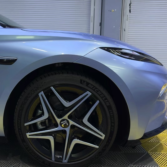 Ravoony Basic Glossy Metal Paint Mist Blue Car Wrap