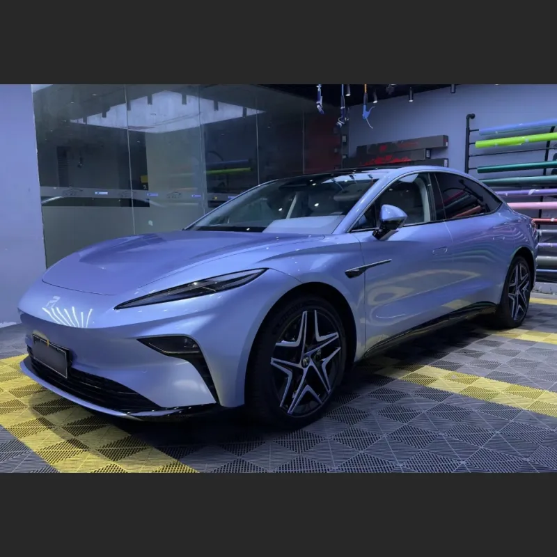 Ravoony Basic Glossy Metal Paint Mist Blue Car Wrap