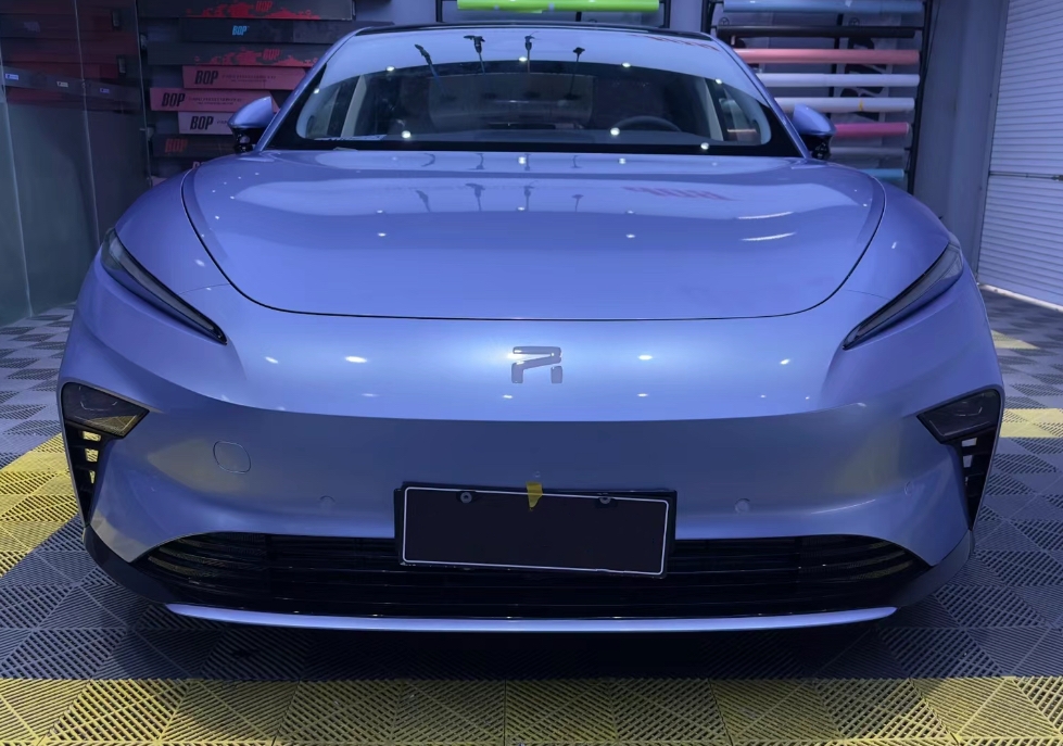 Ravoony Basic Glossy Metal Paint Mist Blue Car Wrap