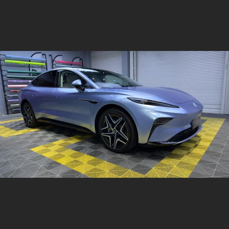 Ravoony Basic Glossy Metal Paint Mist Blue Car Wrap