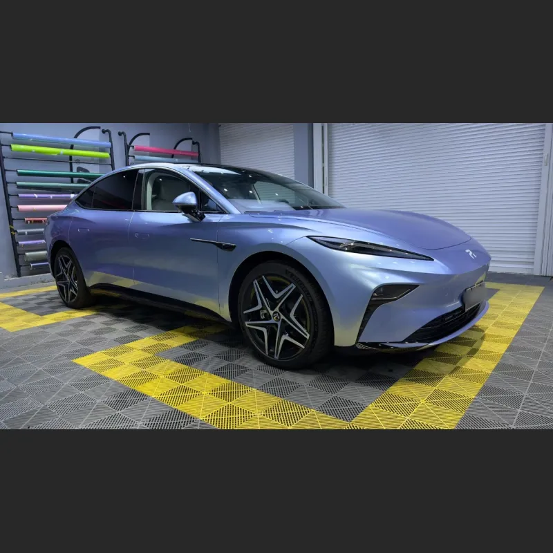 Ravoony Basic Glossy Metal Paint Mist Blue Car Wrap
