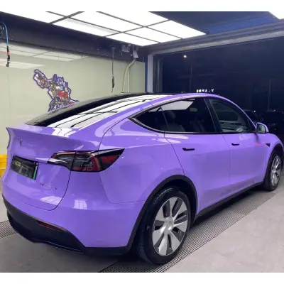 Ravoony Pro TPU Glossy Lavender Purple Car Wrap 02