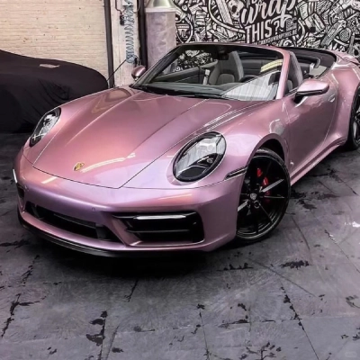 Ravoony Basic Bentley Gloss Passion Pink Vinyl Car Wrap 02
