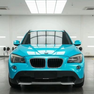 Ravoony Basic Gloss Metal Paint Lake Blue Car Wrap 02