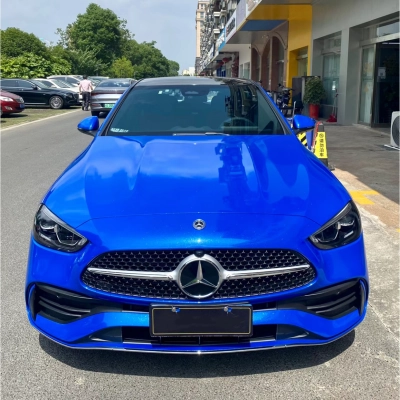 Ravoony Basic Metal Paint Jazz Blue Vinyl Car Wrap 02