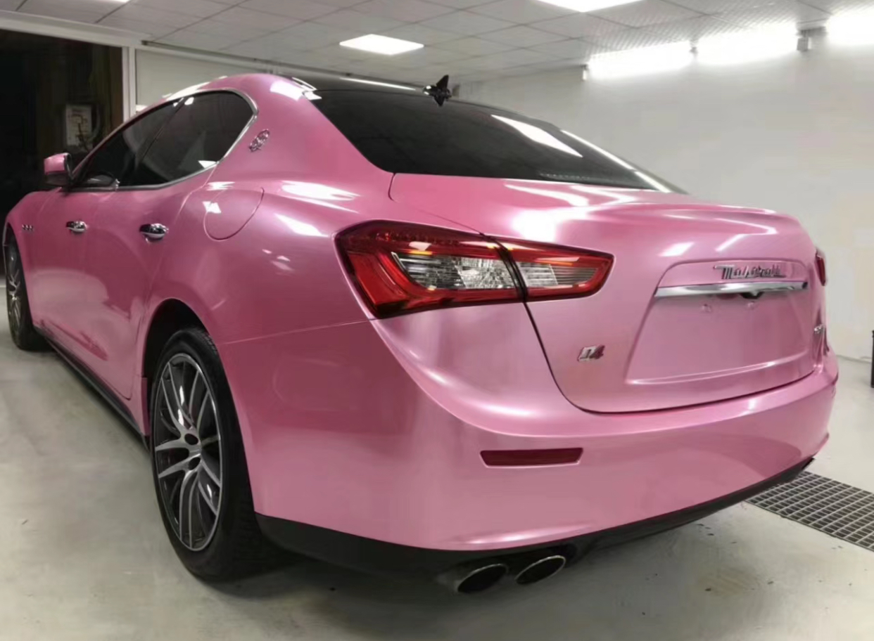 Ravoony Basic Glossy Metal Paint Shell Pink Car Wrap