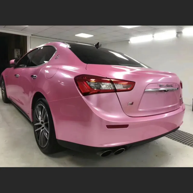 Ravoony Basic Glossy Metal Paint Shell Pink Car Wrap