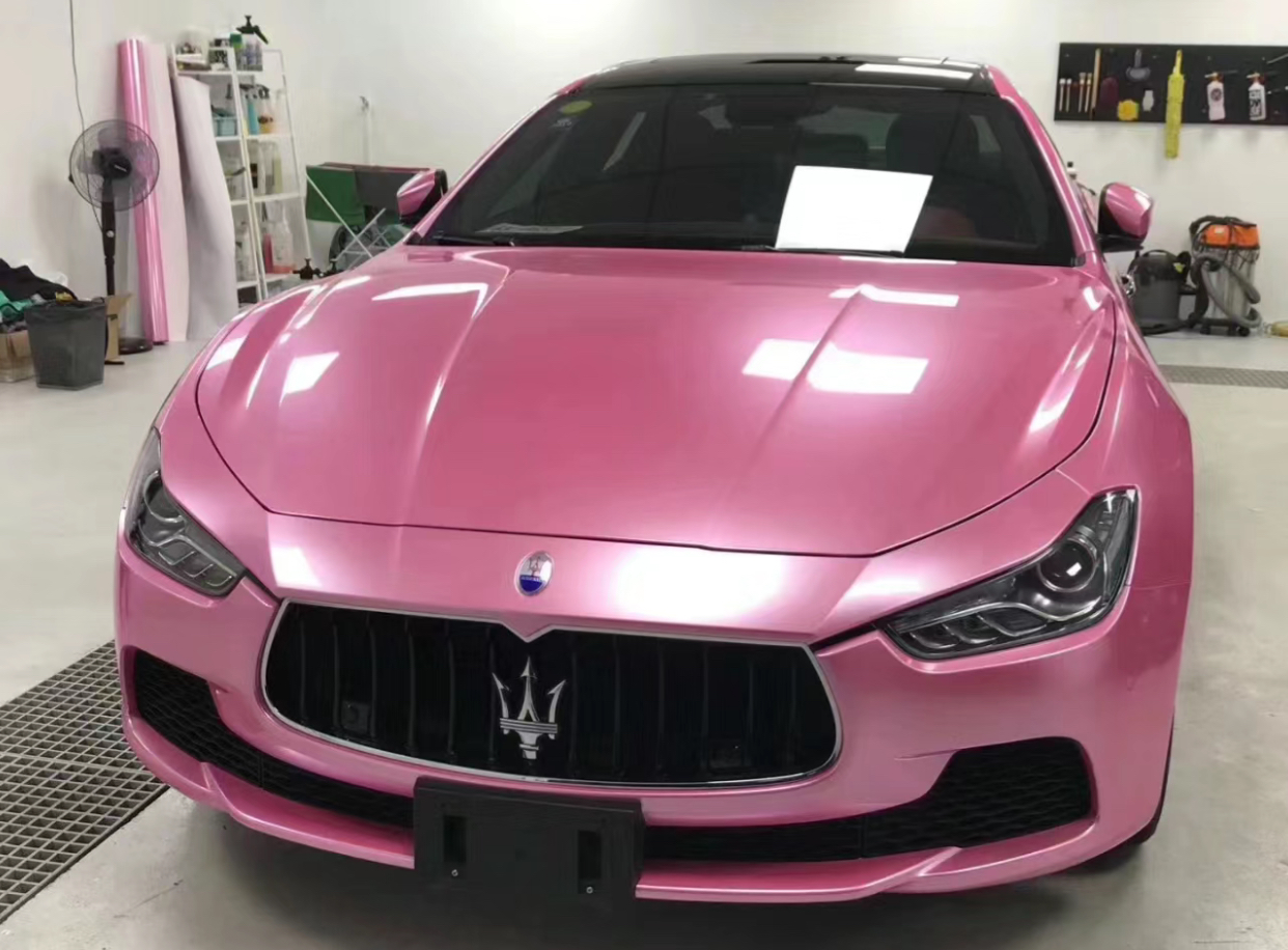 Ravoony Basic Glossy Metal Paint Shell Pink Car Wrap