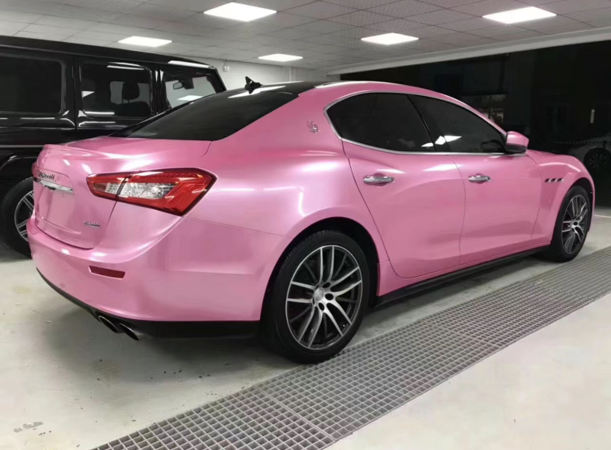 Ravoony Basic Glossy Metal Paint Shell Pink Car Wrap