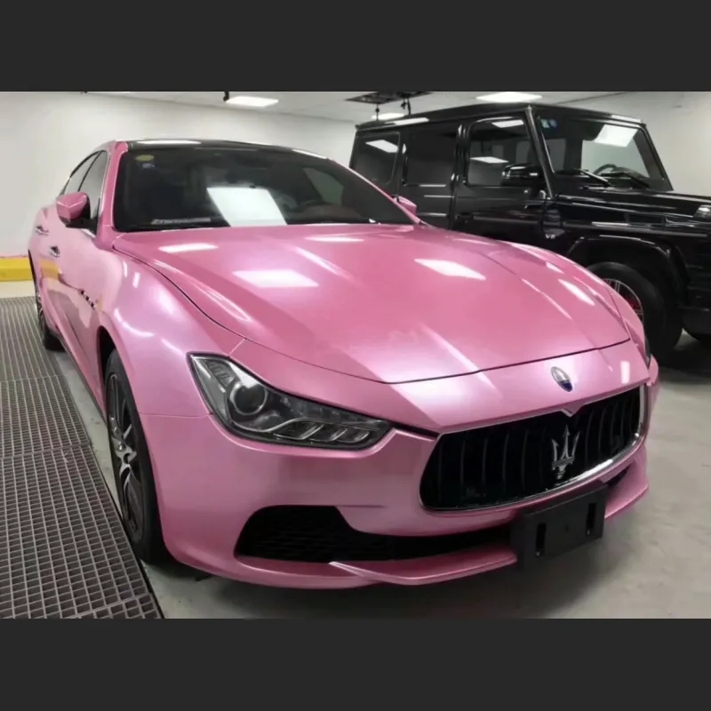 Ravoony Basic Glossy Metal Paint Shell Pink Car Wrap