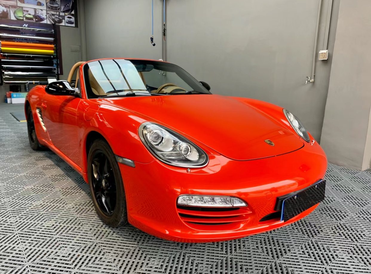 Ravoony Basic Glossy Metallic Paint Fire Red Vinyl Car Wrap