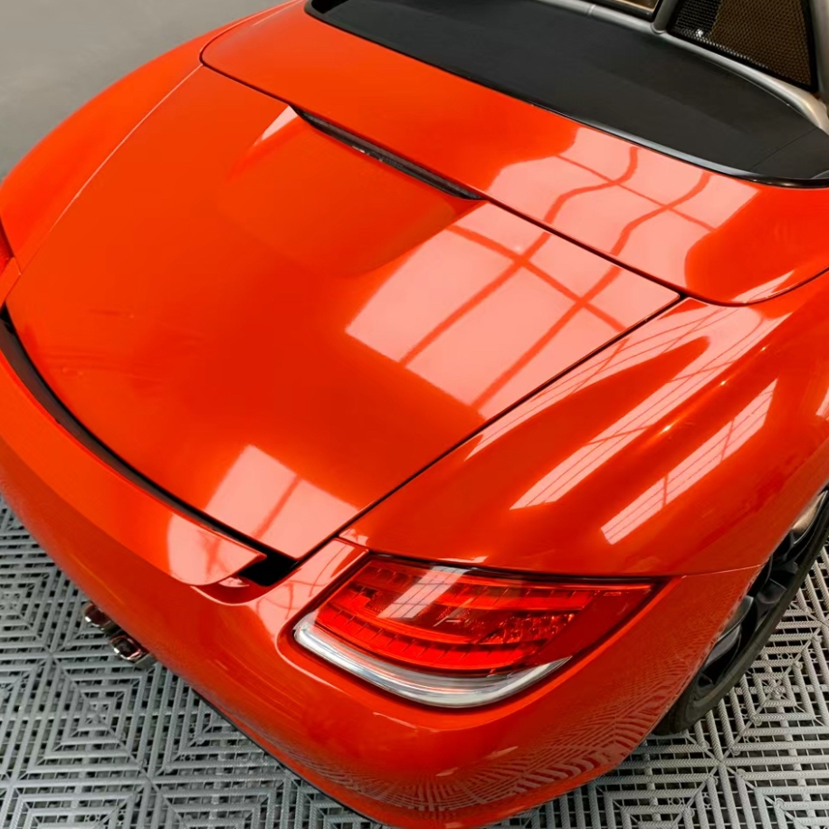 Ravoony Basic Glossy Metallic Paint Fire Red Vinyl Car Wrap