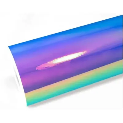 Ravoony Plus Super Gloss Holographic Rainbow Neo Chrome Car Vinyl Wrap 01