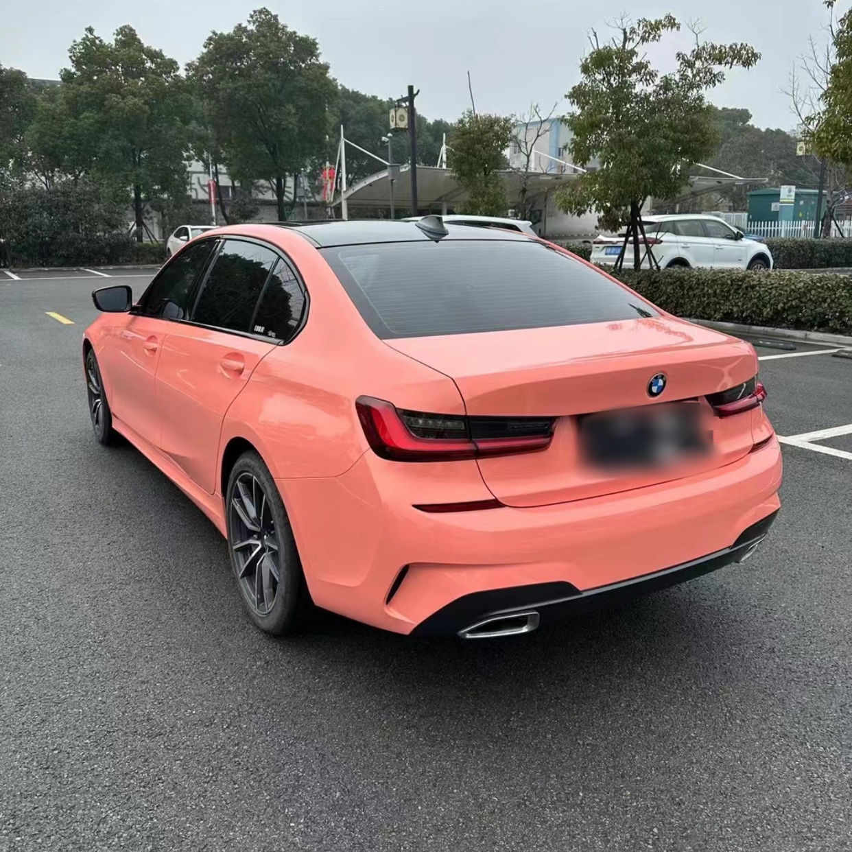 Ravoony Basic Glossy Coral Orange Vinyl Wrap