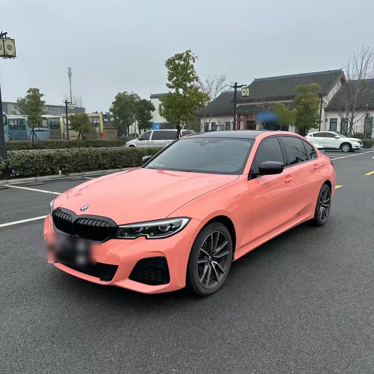 Ravoony Basic Glossy Coral Orange Vinyl Wrap