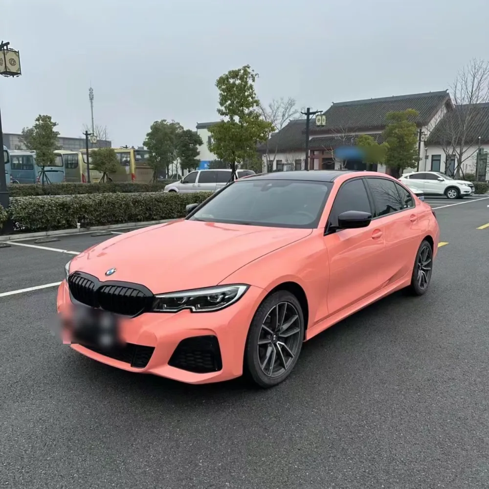 Ravoony Basic Glossy Coral Orange Vinyl Wrap