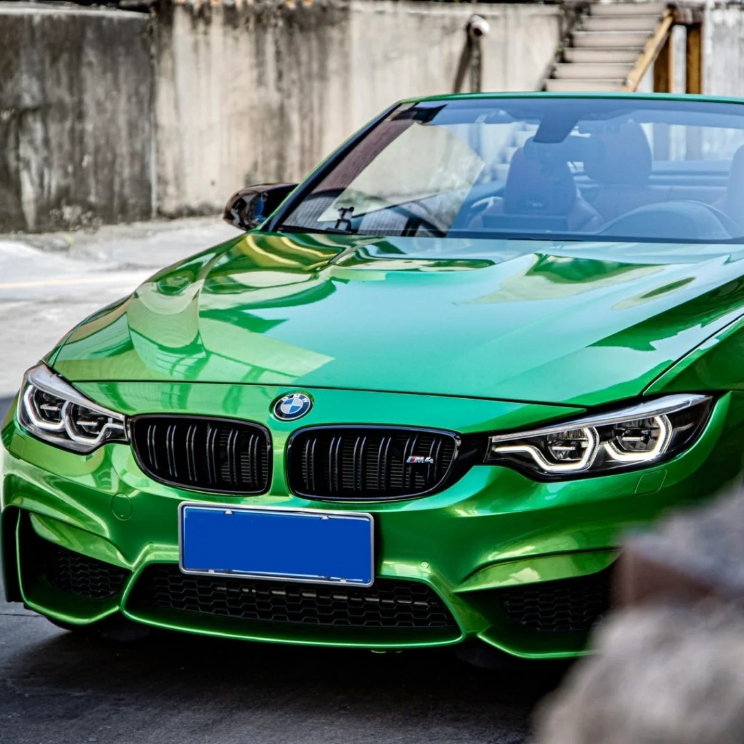  Ravoony Basic Glossy Metal Flame Green Vinyl Car Wrap