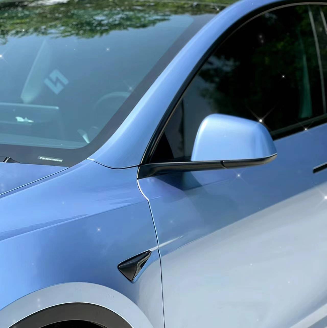 Ravoony Pro TPU Glossy Metal Paint Mist Blue PPF Film