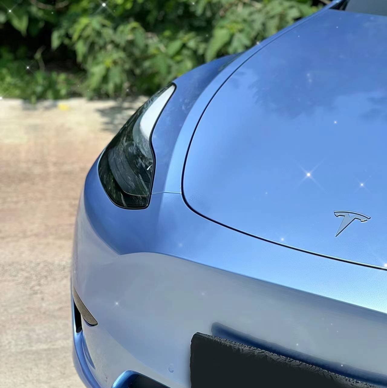 Ravoony Pro TPU Glossy Metal Paint Mist Blue PPF Film