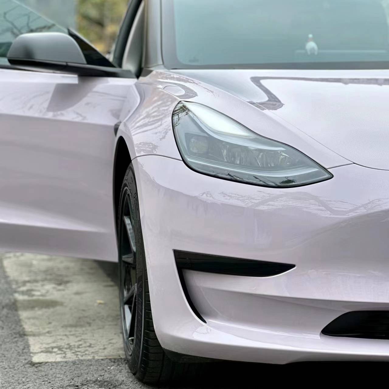 Ravoony Plus PET Glossy Haze Grey Purple Car Wrap