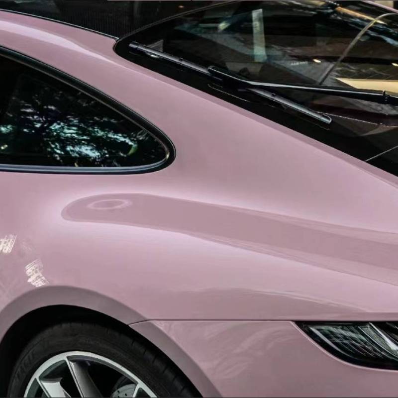 Time-Limited Sale Ravoony Plus PET Glossy Oolong Milk Tea Pink Car Wrap