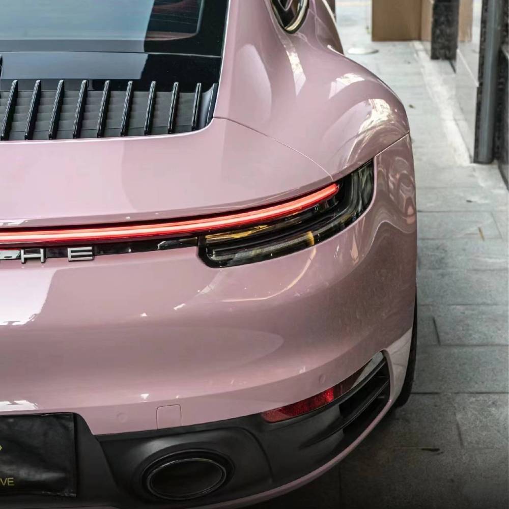 Time-Limited Sale Ravoony Plus PET Glossy Oolong Milk Tea Pink Car Wrap