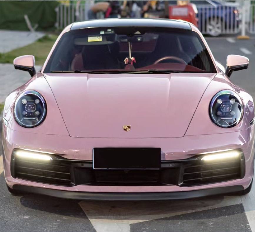 Ravoony Plus PET Glossy Oolong Milk Tea Pink Car Wrap