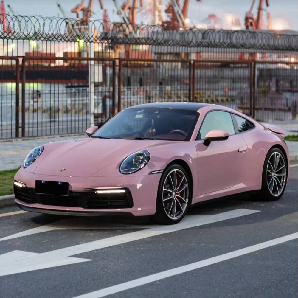 Time-Limited Sale Ravoony Plus PET Glossy Oolong Milk Tea Pink Car Wrap