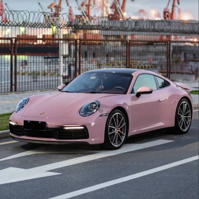 Time-Limited Sale Ravoony Plus PET Glossy Oolong Milk Tea Pink Car Wrap