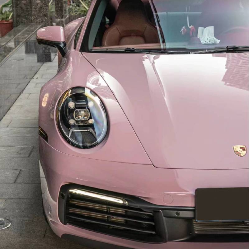 Time-Limited Sale Ravoony Plus PET Glossy Oolong Milk Tea Pink Car Wrap