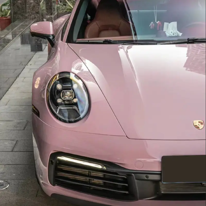 Timy-Limited Sale Ravoony Plus PET Glossy Oolong Milk Tea Pink Car Wrap
